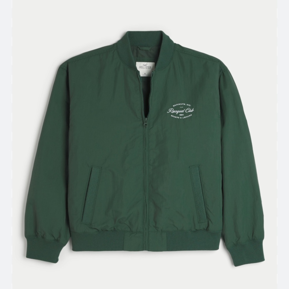 Hollister Green Bomber Jacket